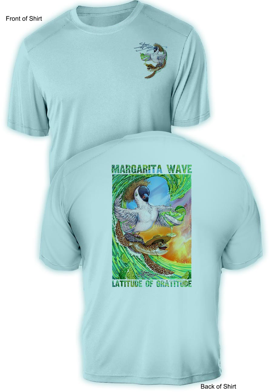 Margarita Wave- UV Sun Protection Shirt - 100% Polyester - Short Sleeve UPF 50